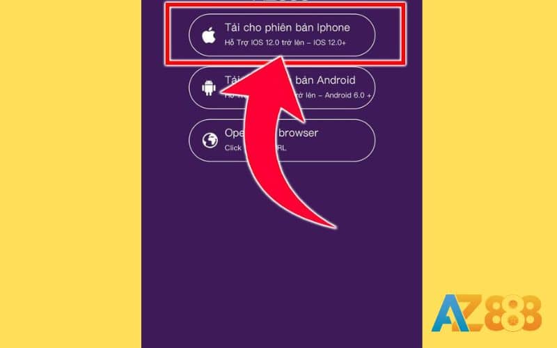 Chọn tải về cho phiên bản dành cho IOS