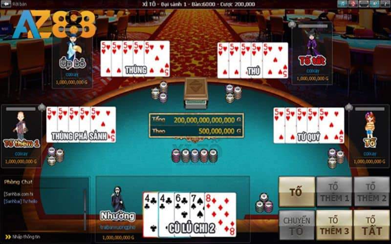 Các tổ hợp trong bài xì tố online tại AZ888 Các tổ hợp trong bài xì tố online tại AZ888